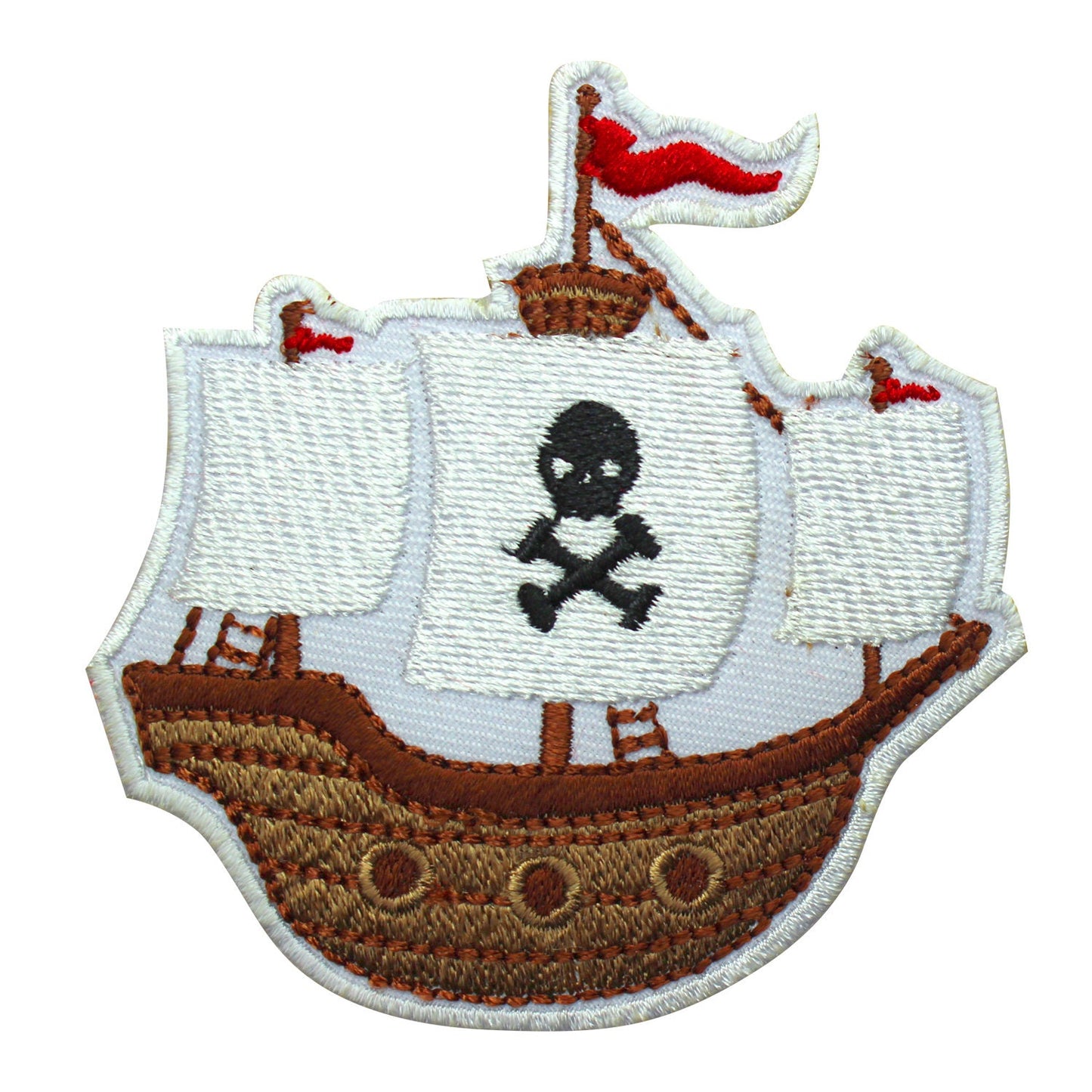 Pirates ship patch, kids rhymes patch Embroidered Iron on Sew on Patch Badge For Clothes etc. 8x7.5cm