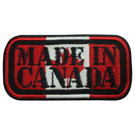 Canada Flag, Made in Canada patch Embroidered Iron on Sew on Patch Badge For Clothes 9x4.5 CM etc.