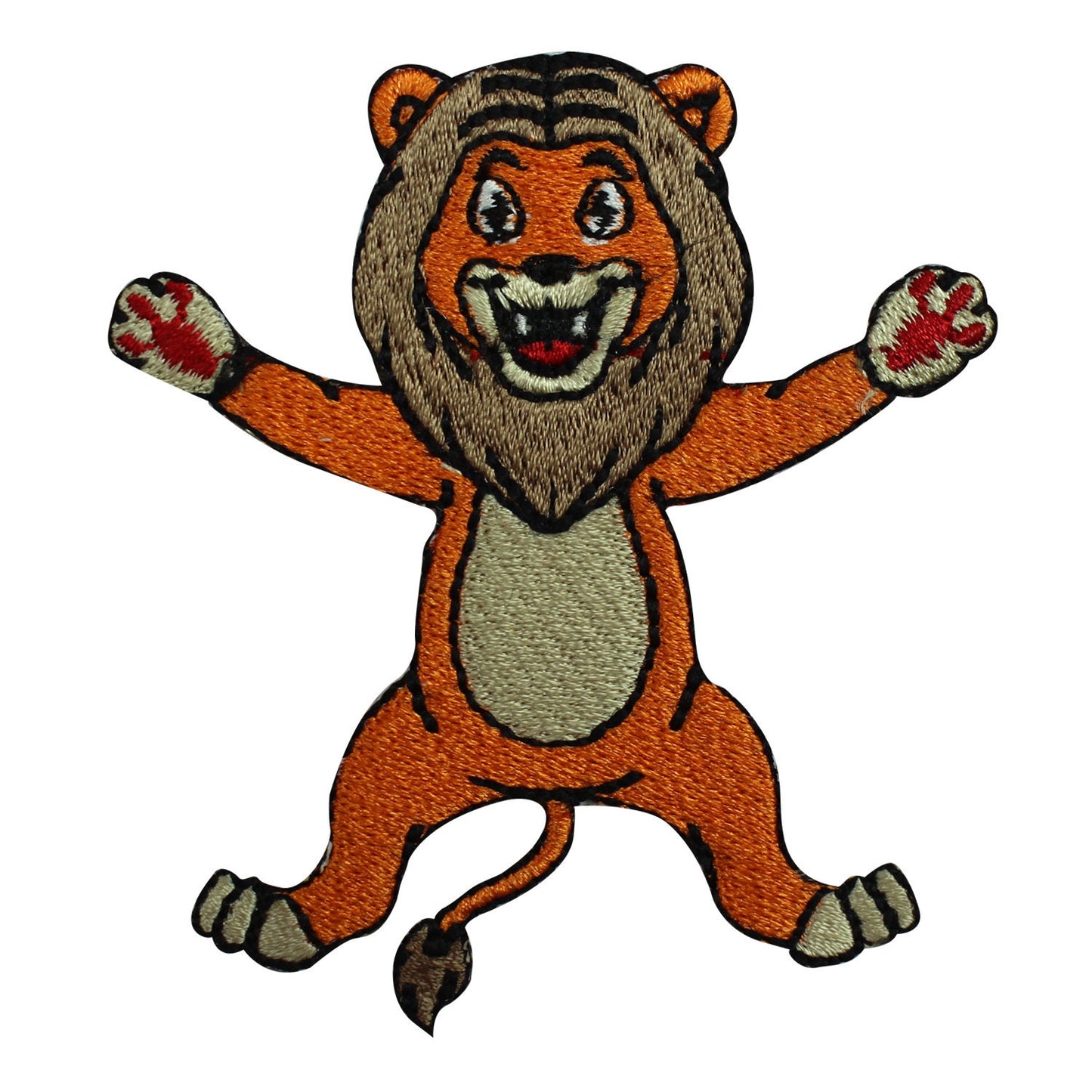 Happy Lion patch, tiger patch, lion patch, kids rhymes patch Embroidered Iron on Sew on Patch Badge For Clothes etc. 7.5cm