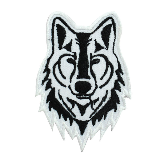 Wolf face Patch, wolf patch, kids rhymes patch Embroidered Iron on Sew on Patch Badge For Clothes etc. 7.5x5cm