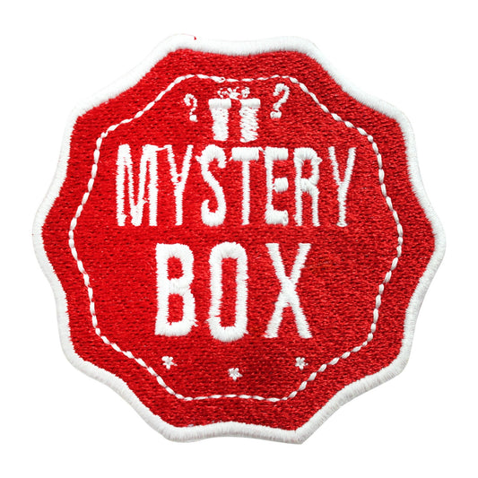 Mystery Box patch, funky Patch, Cool Patch Embroidered Iron on Sew on Patch Badge For Clothes etc. 7cm