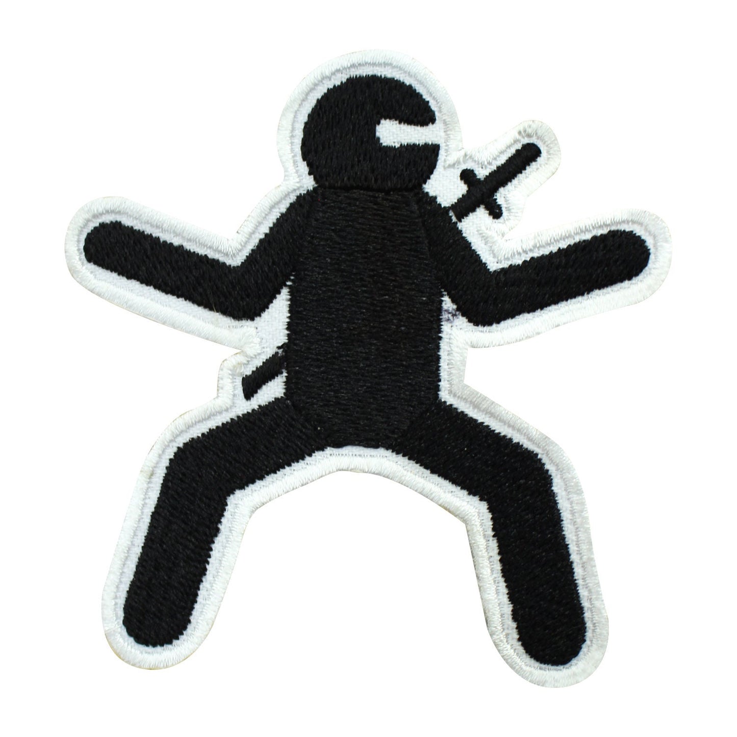 Black Ninja patch, funky Patch, Cool Patch Embroidered Iron on Sew on Patch Badge For Clothes etc. 7.5x7cm