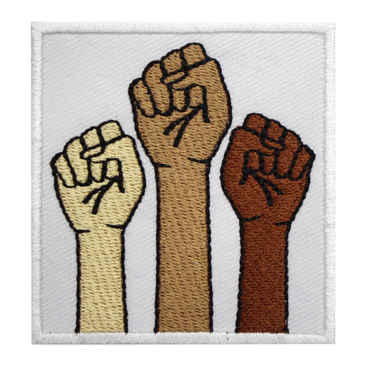 Feminist text patch, Awareness patch, Hand Fist Feminist Patch, Embroidered Iron on Sew on Patch Badge For Clothes etc. 7cm