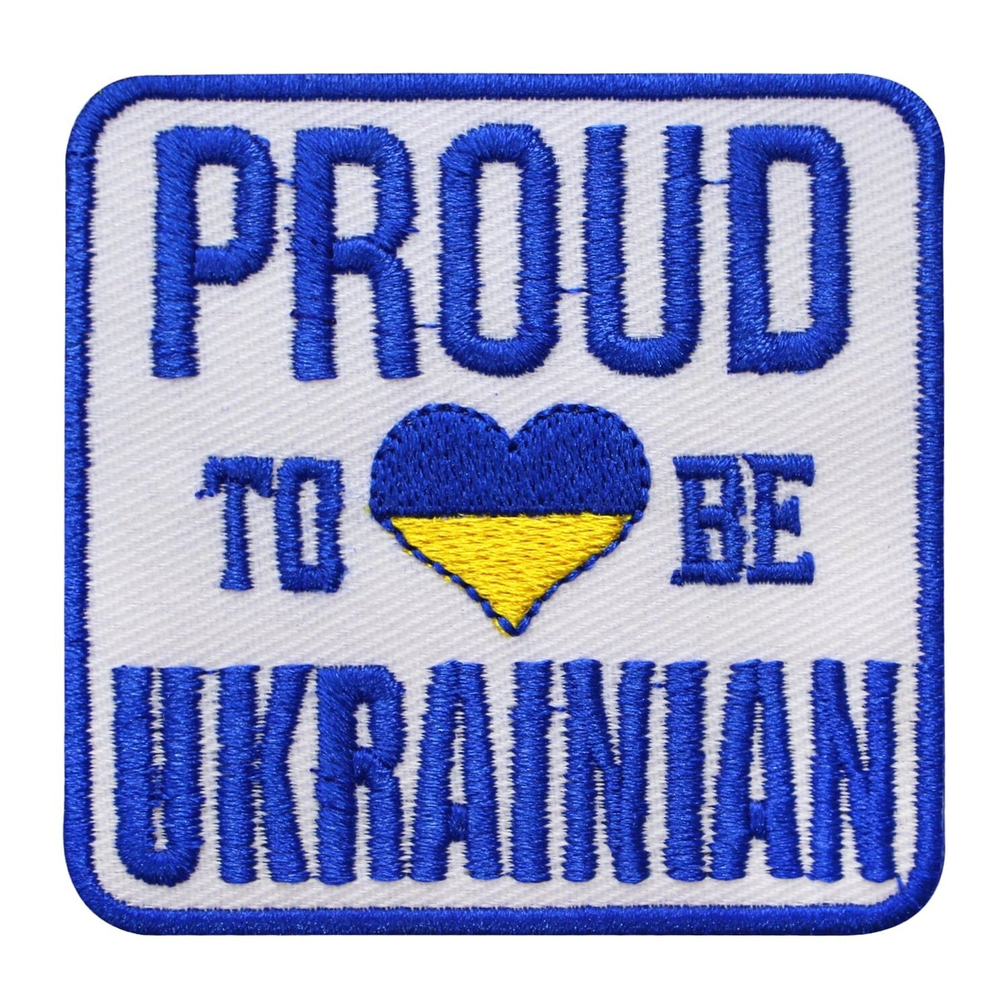 Ukraine Proud patch, Ukraine Flag patch Embroidered Iron on Sew on Patch Badge For Clothes etc. 7 cm