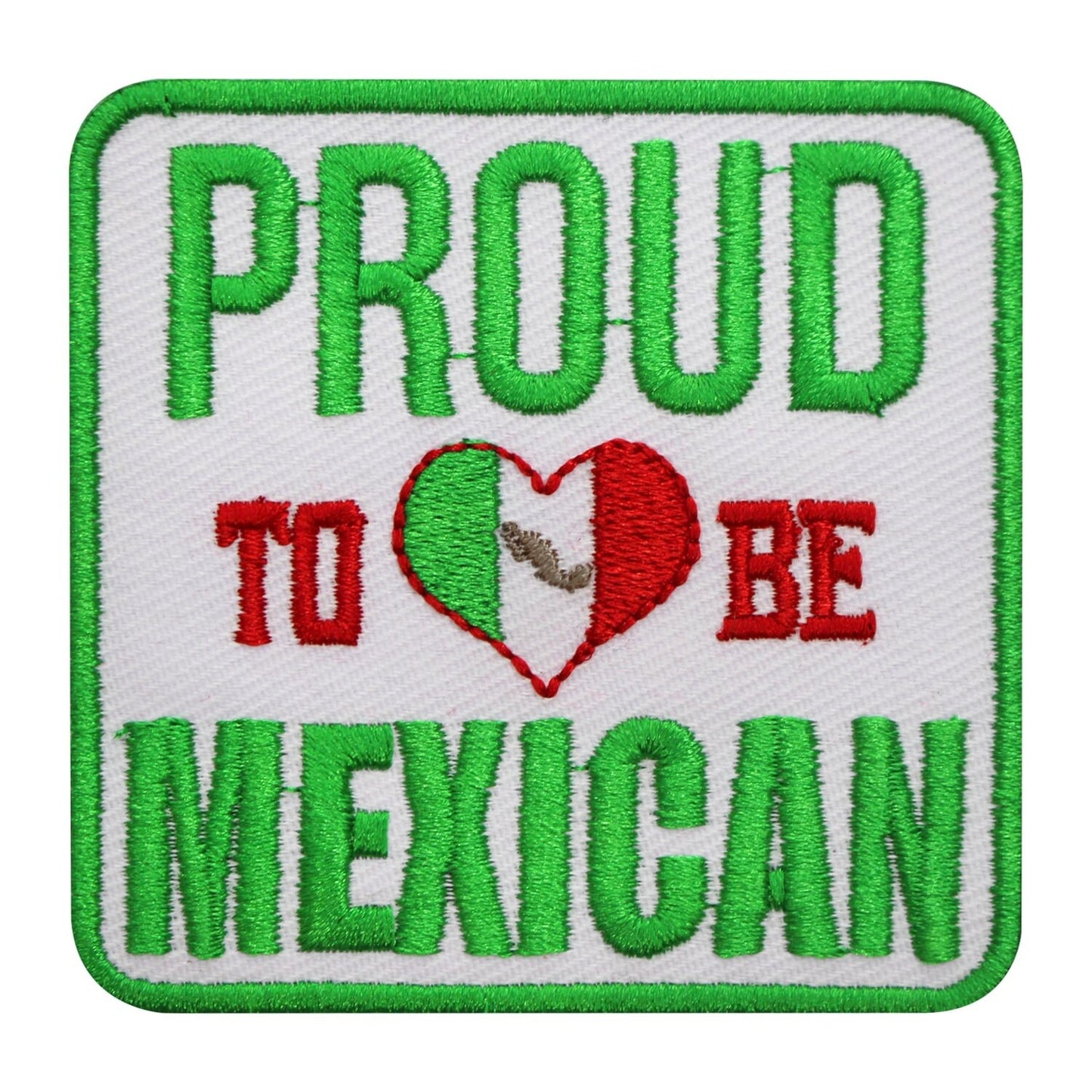 Mexican Proud patch, Mexican Flag patch Embroidered Iron on Sew on Patch Badge For Clothes etc. 7 cm