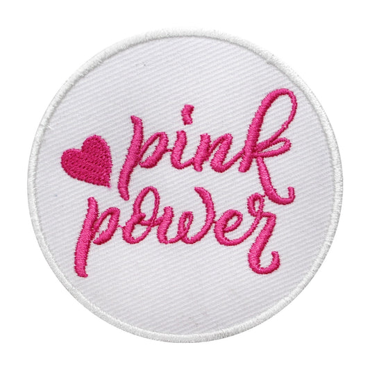 Feminist text patch, Awareness patch, Pink Power Patch, Embroidered Iron on Sew on Patch Badge For Clothes etc. 7cm