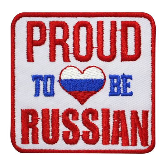 Russian Proud patch, Russian Flag patch Embroidered Iron on Sew on Patch Badge For Clothes etc. 7 cm