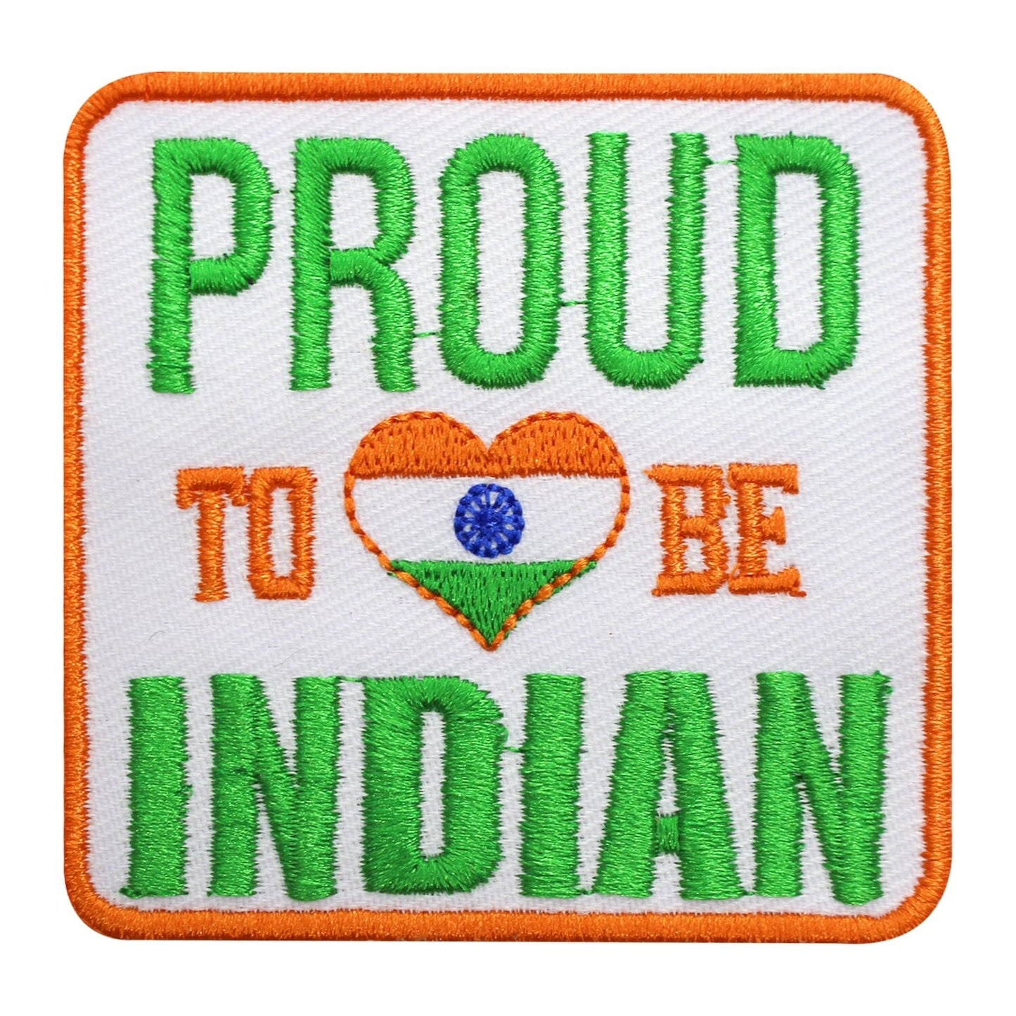 Indian Proud patch, Indian Flag patch Embroidered Iron on Sew on Patch Badge For Clothes etc. 7 cm