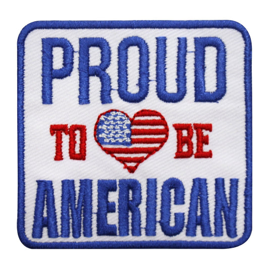 American Proud patch, American Flag patch Embroidered Iron on Sew on Patch Badge For Clothes etc. 7 cm