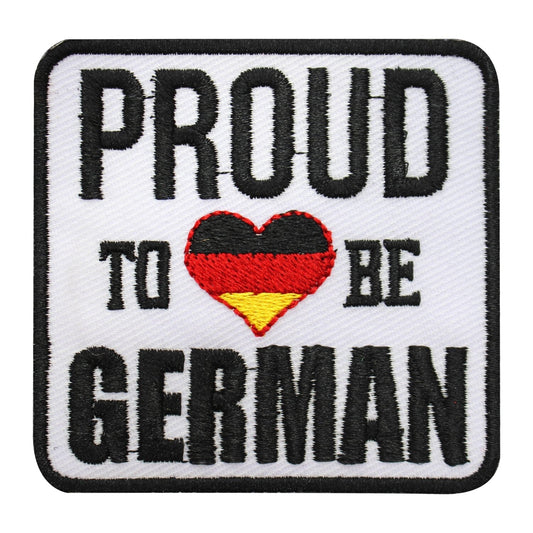 German Proud patch, German Flag patch Embroidered Iron on Sew on Patch Badge For Clothes etc. 7 cm