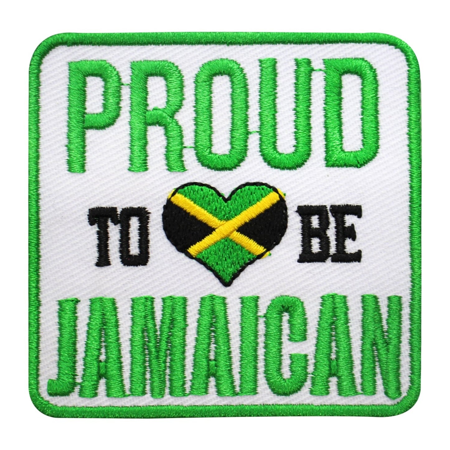 Jamaican Proud patch, Jamaican Flag patch Embroidered Iron on Sew on Patch Badge For Clothes etc. 7 cm