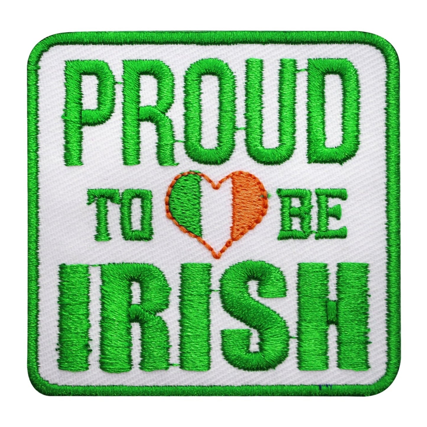 Irish Proud patch, Irish Flag patch Embroidered Iron on Sew on Patch Badge For Clothes etc. 7 cm