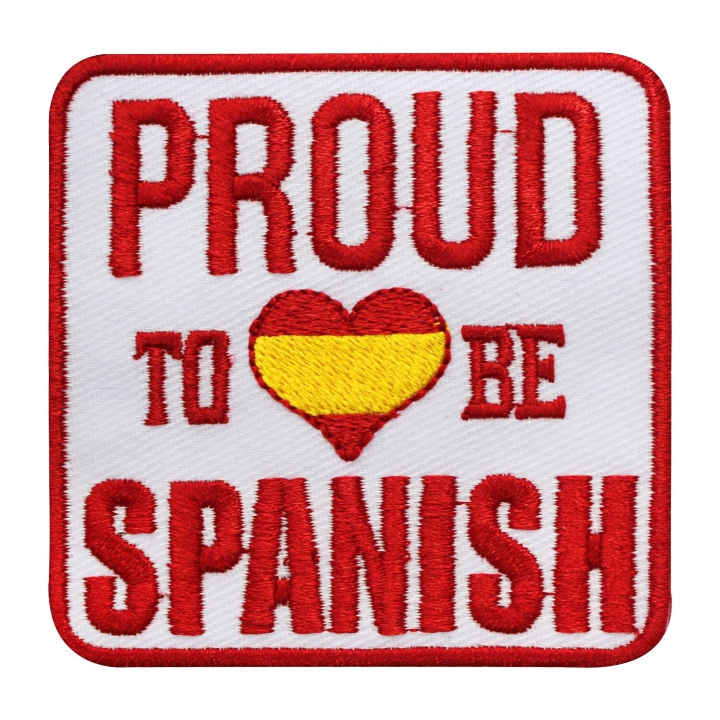 Spanish Proud patch, Spanish Flag patch Embroidered Iron on Sew on Patch Badge For Clothes etc. 7 cm