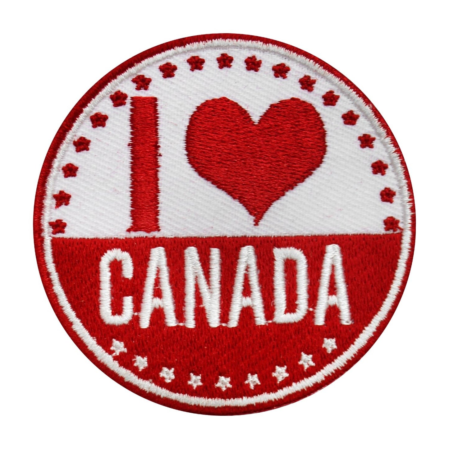 I love Canada patch, Canada Flag patch Embroidered Iron on Sew on Patch Badge For Clothes etc. 7 cm