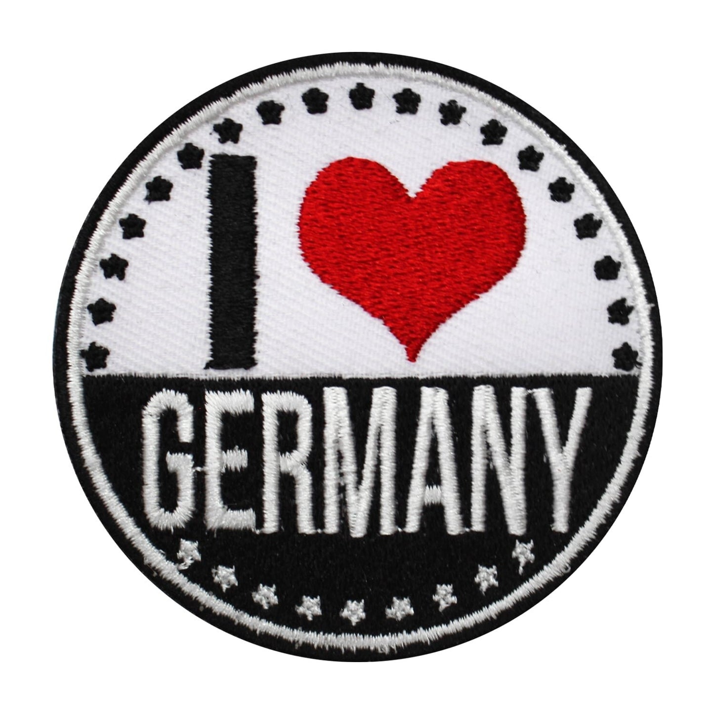 I love Germany patch, Germany Flag patch Embroidered Iron on Sew on Patch Badge For Clothes etc. 7 cm